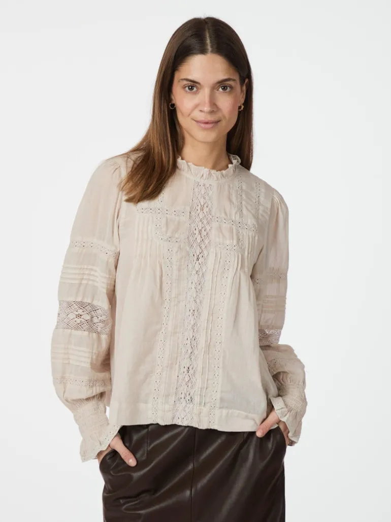 Ebba S Voile Blouse Ivory