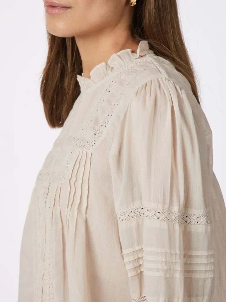Ebba S Voile Blouse Ivory