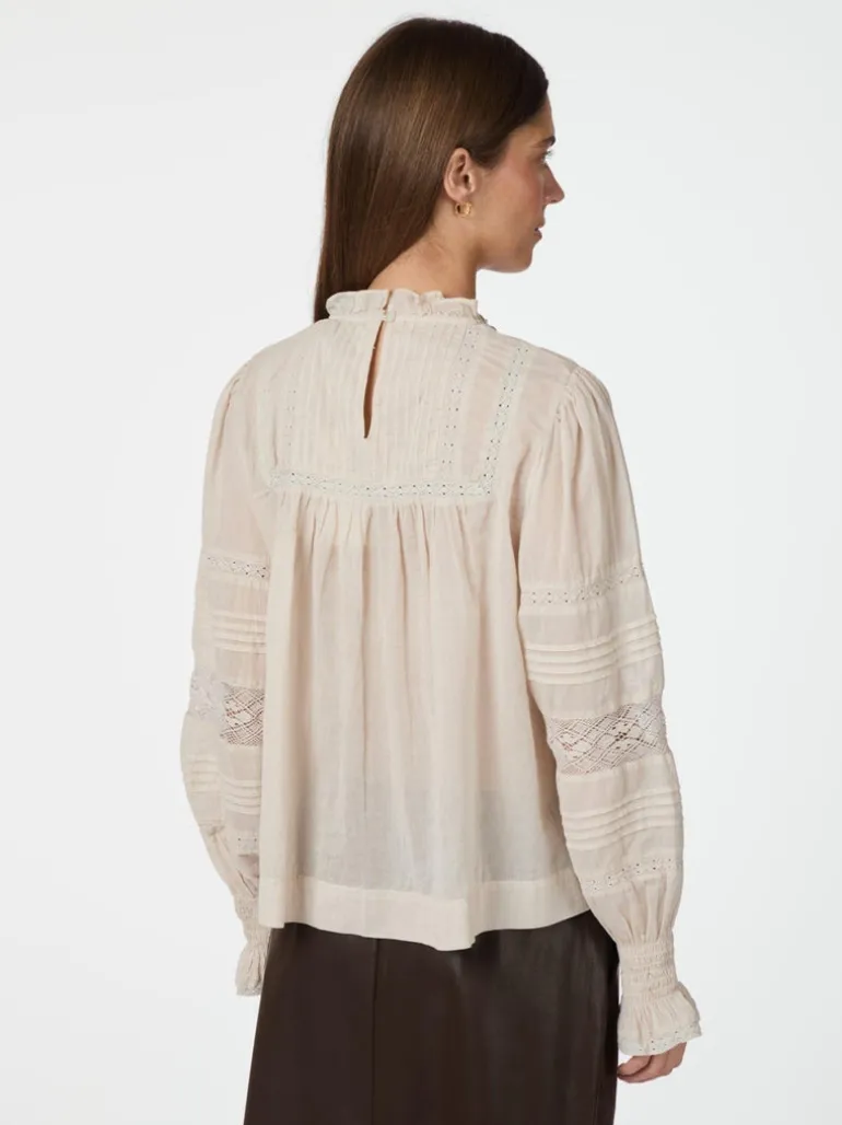 Ebba S Voile Blouse Ivory