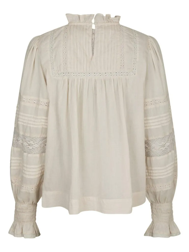 Ebba S Voile Blouse Ivory