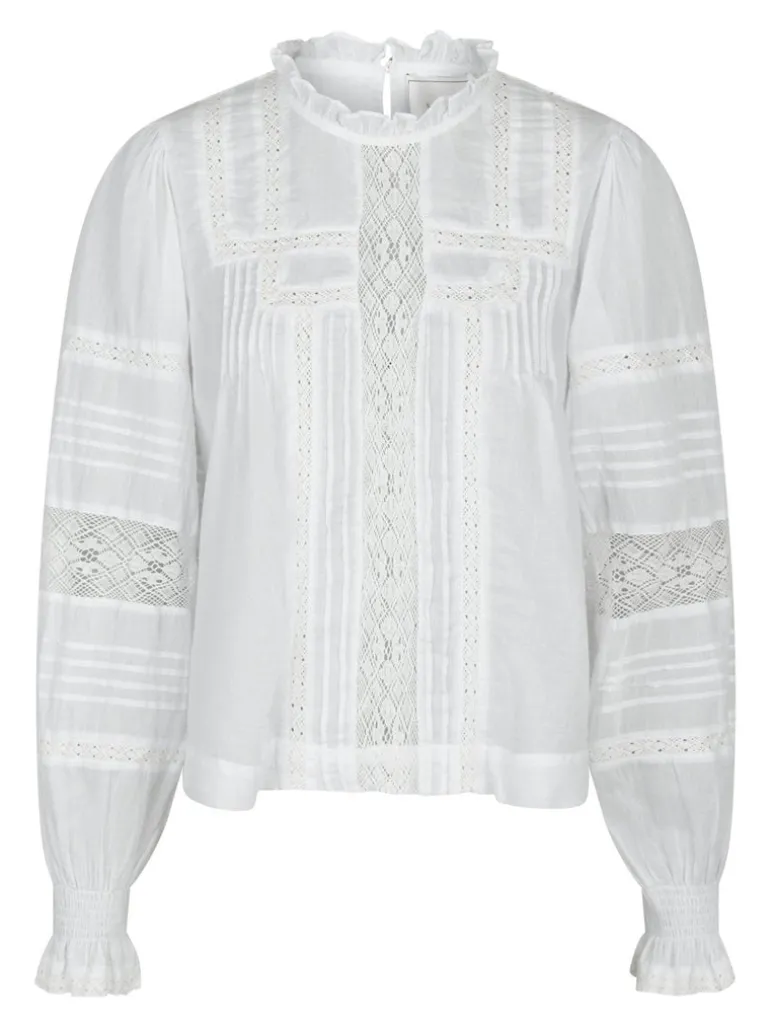 Ebba S Voile Blouse White