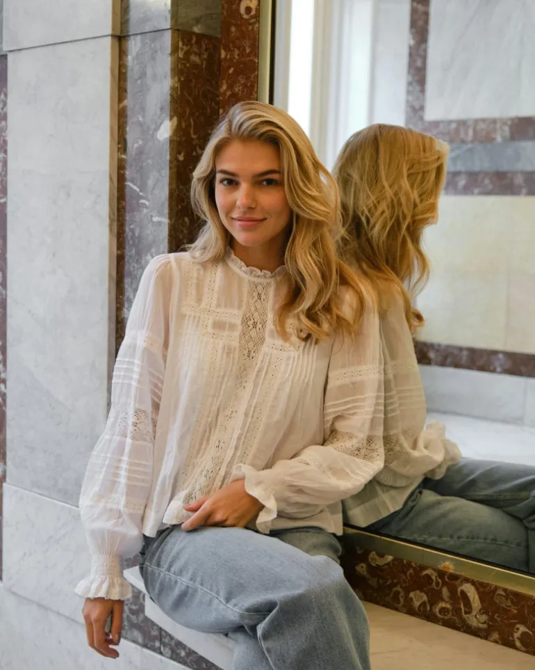 Ebba S Voile Blouse White