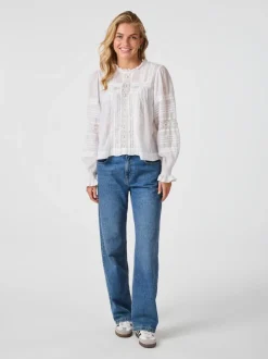 Ebba S Voile Blouse White