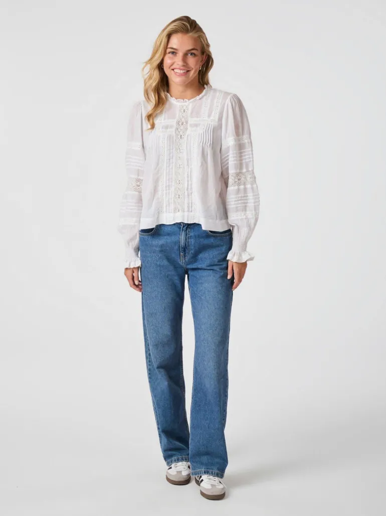 Ebba S Voile Blouse White