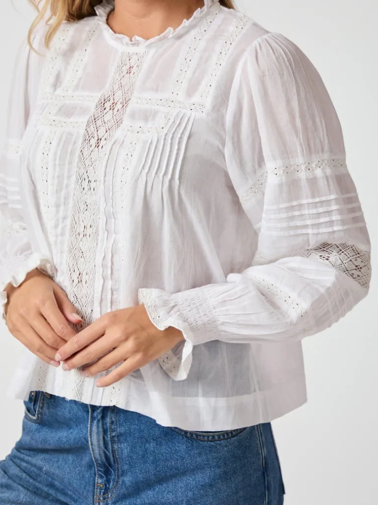 Ebba S Voile Blouse White