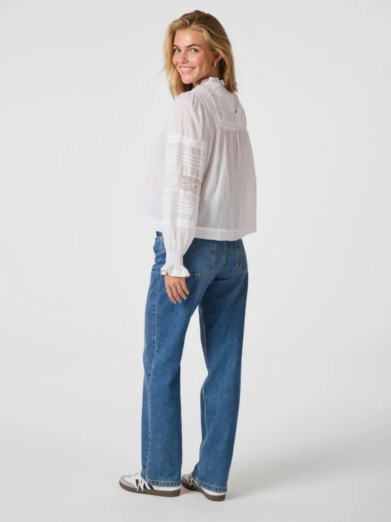 Ebba S Voile Blouse White