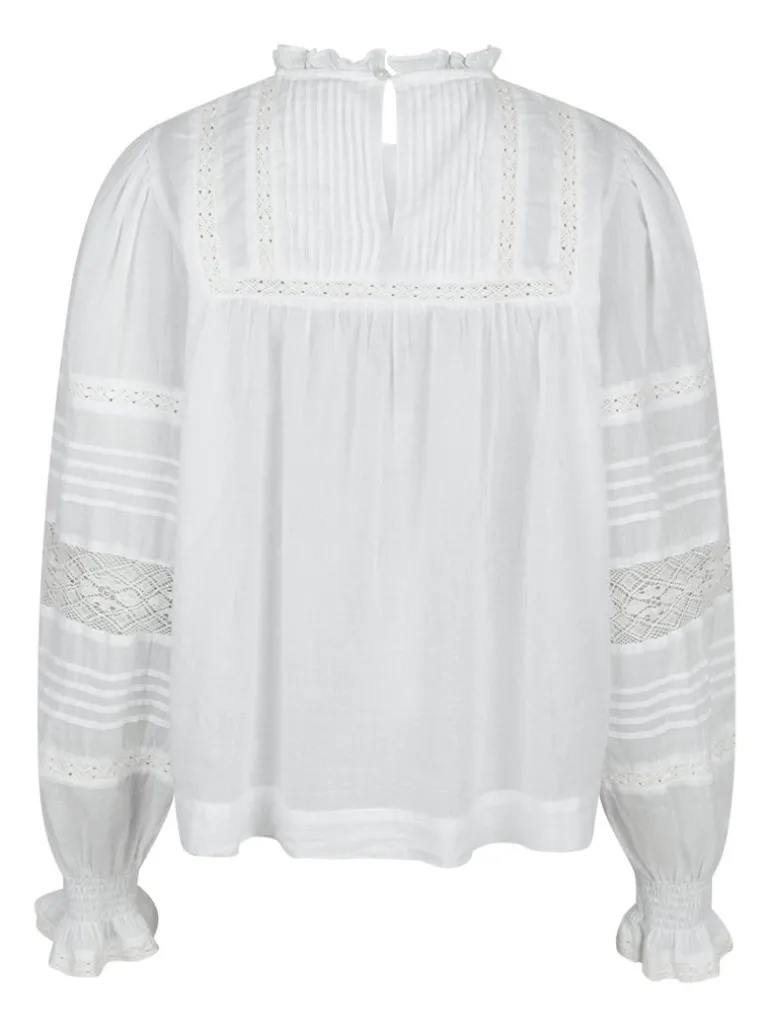 Ebba S Voile Blouse White