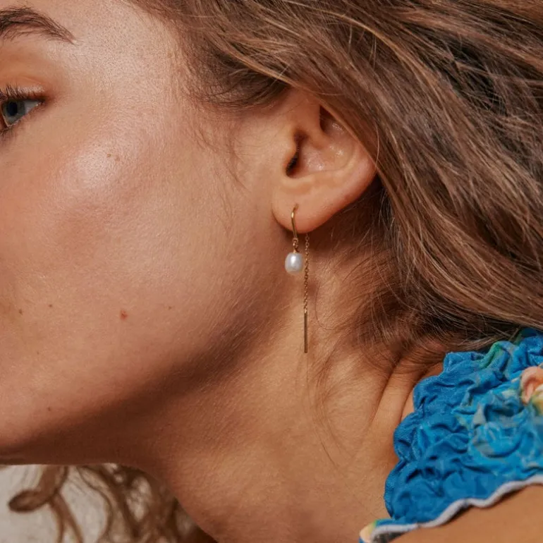 Eleanor Pearl Earrings Pearl