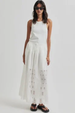 Elenore Skirt White Alyssum