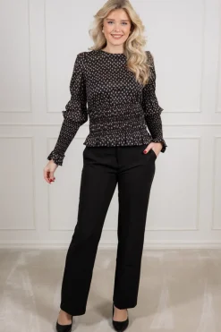 Elsa Top Taupe Flower Print