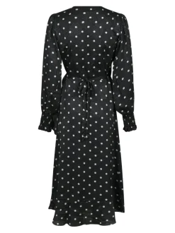 Eva Retro Dot Dress Black