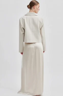 Evie Cropped Blazer Pumice Stone
