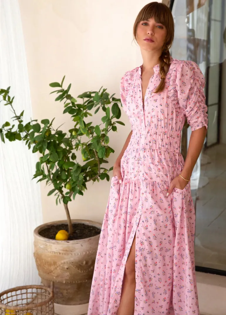 Fabienne Dress Pink Flora