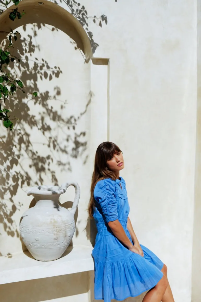 Fabienne Mini Dress Blue Voille