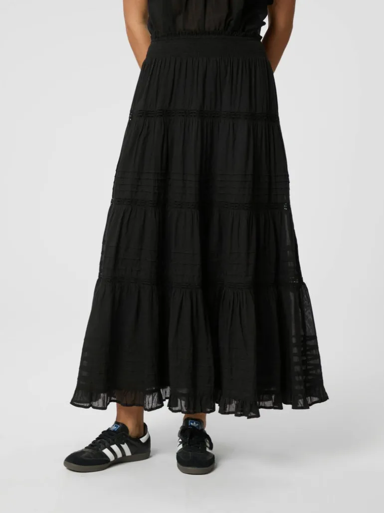 Felicia S Voile Skirt Black