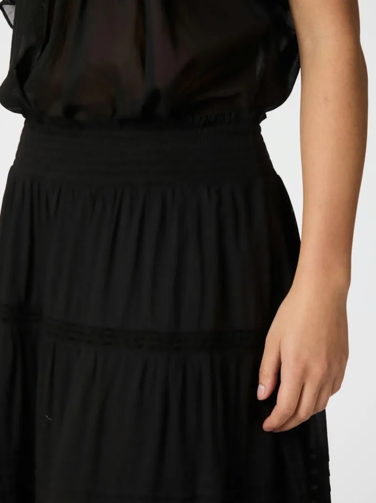 Felicia S Voile Skirt Black
