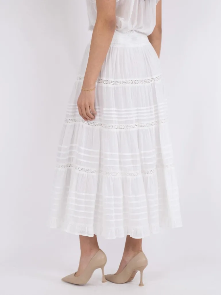 Felicia S Voile Skirt White