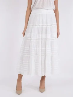Felicia S Voile Skirt White