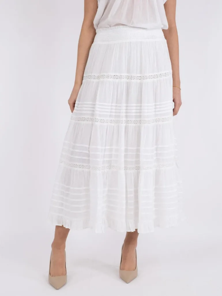 Felicia S Voile Skirt White