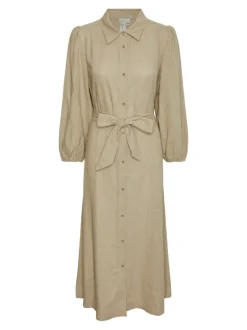Flaxy 3/4 Linen Shirt Dress Birch