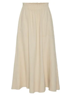 Flaxy Hw Ankle Skirt Birch