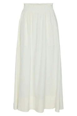 Flaxy Hw Ankle Skirt Star White