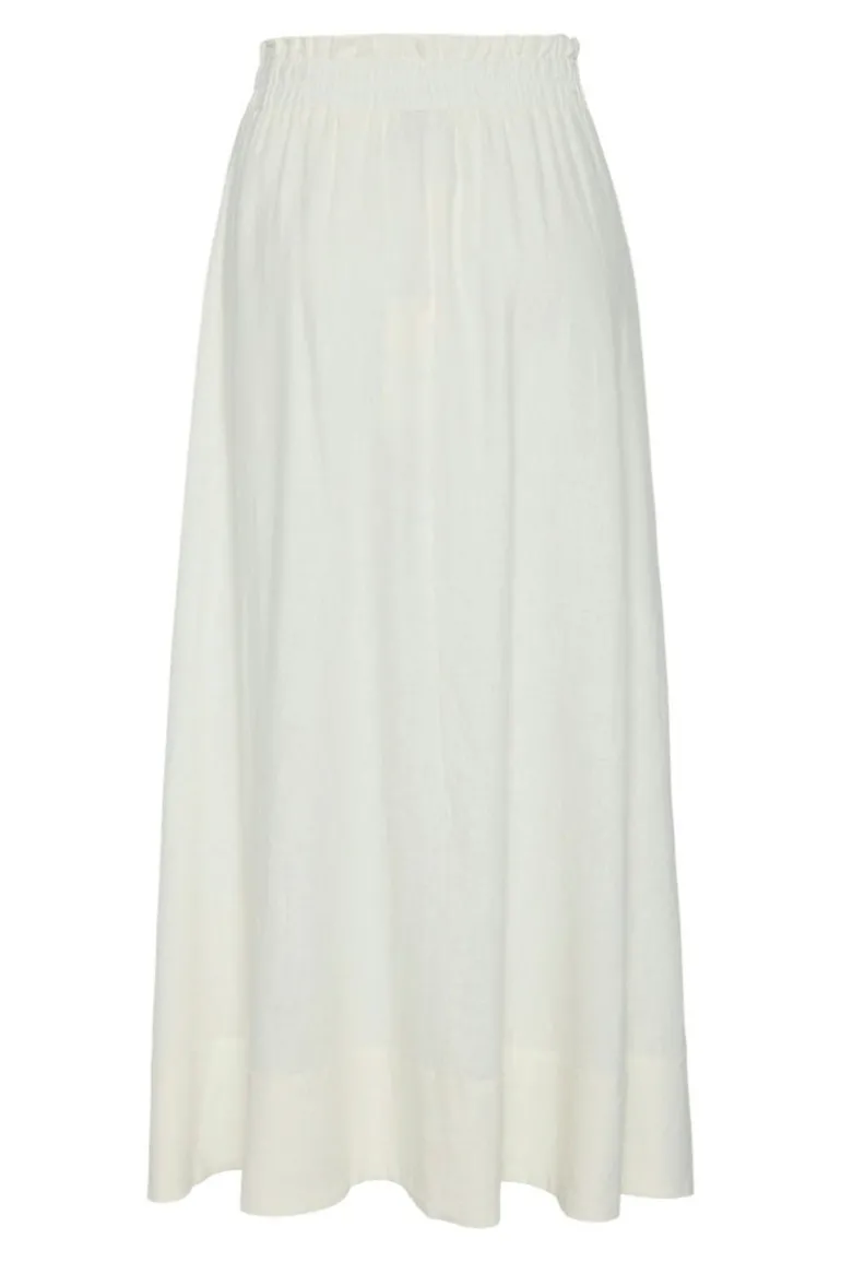 Flaxy Hw Ankle Skirt Star White