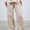 Flaxy Hw Linen Pant Birch