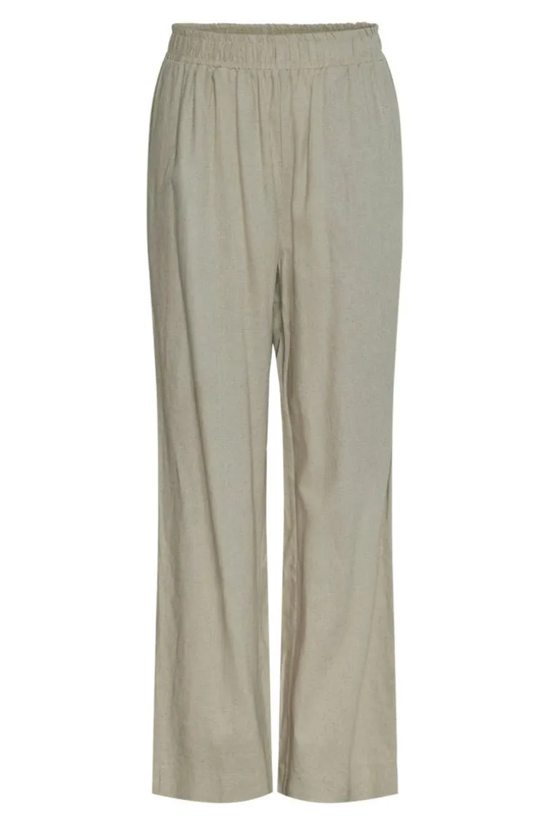 Flaxy Hw Linen Pant Birch