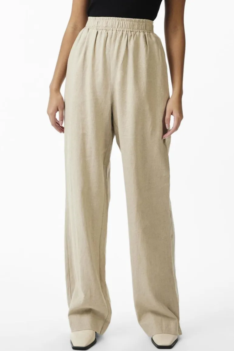 Flaxy Hw Linen Pant Birch