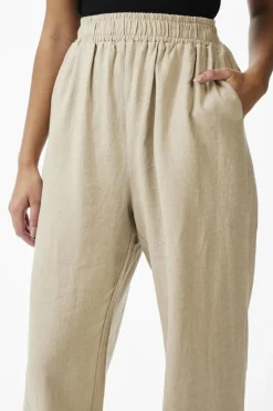 Flaxy Hw Linen Pant Birch