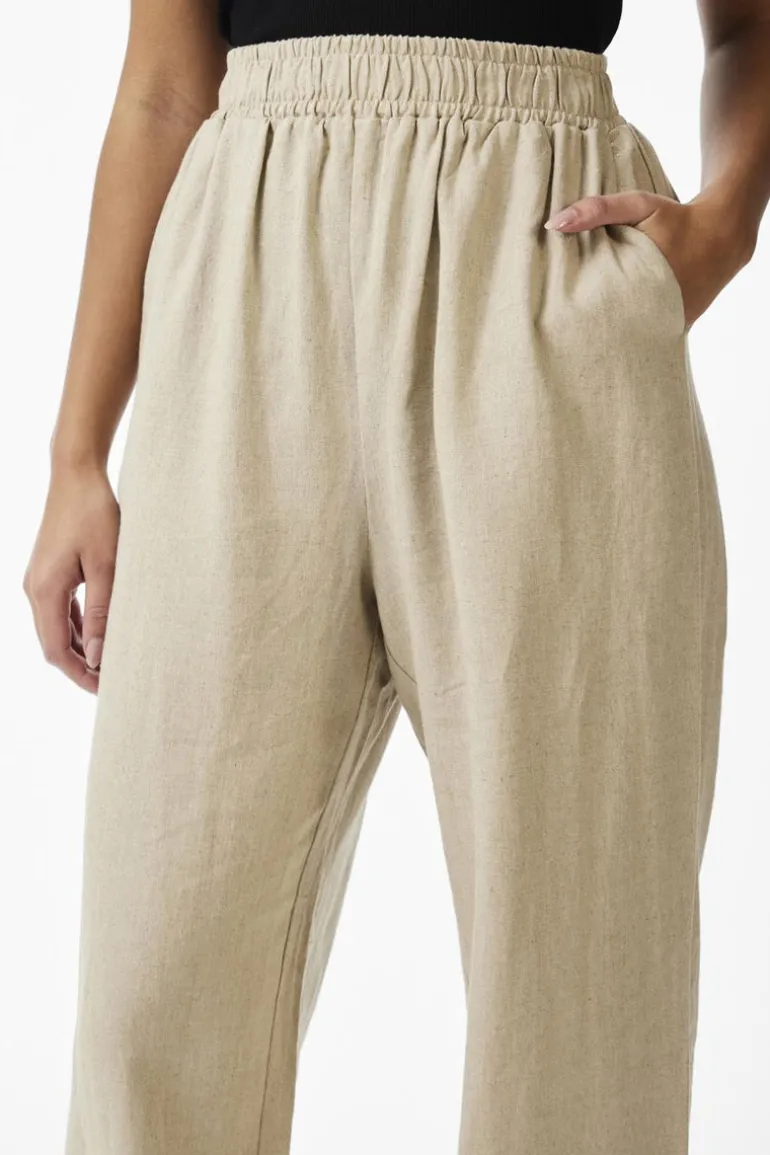 Flaxy Hw Linen Pant Birch