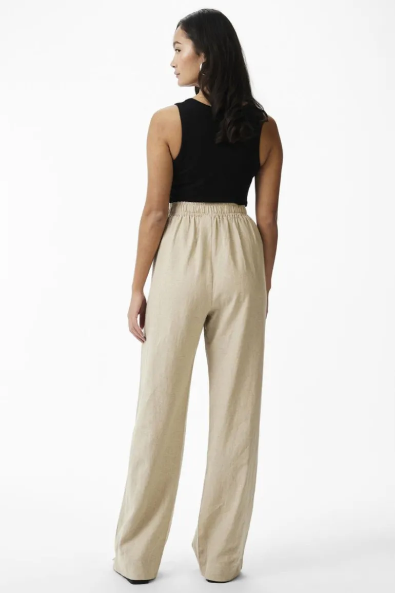 Flaxy Hw Linen Pant Birch