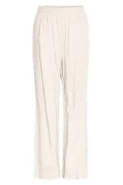 Flaxy Hw Linen Pant Star White