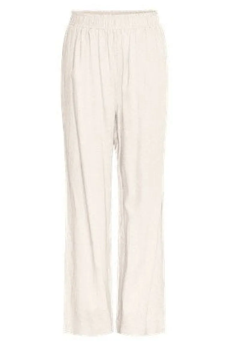 Flaxy Hw Linen Pant Star White