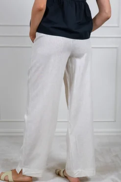 Flaxy Hw Linen Pant Star White