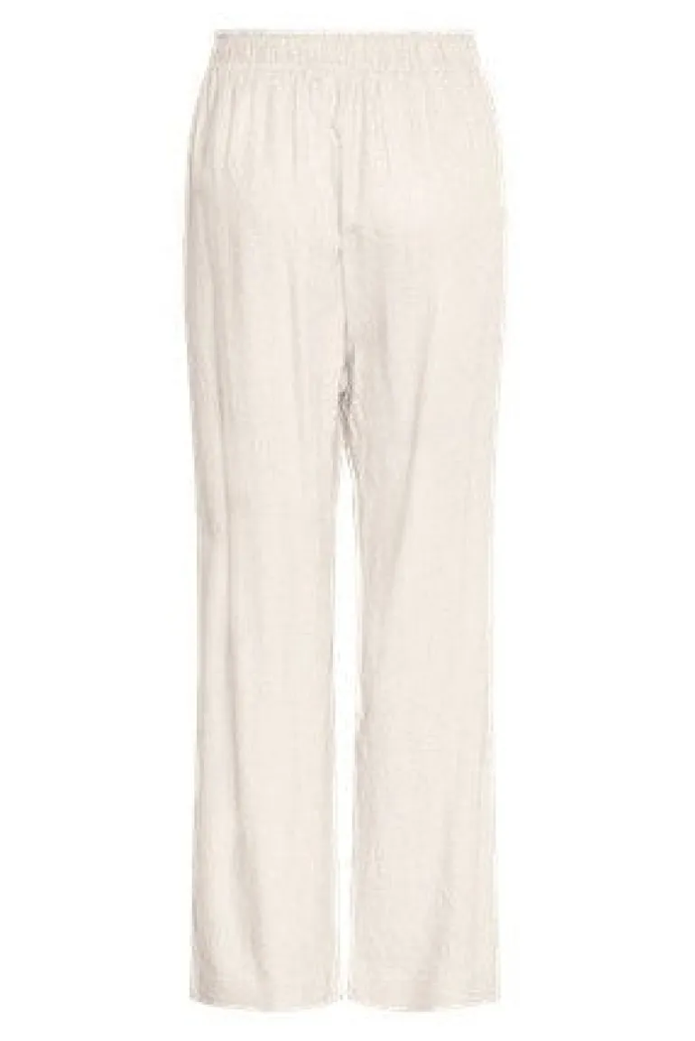 Flaxy Hw Linen Pant Star White