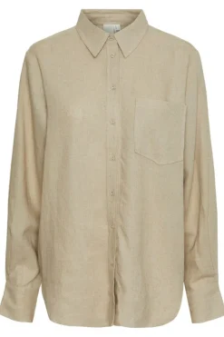 Flaxy Ls Linen Shirt Birch