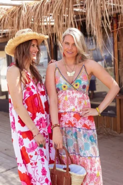 Flower Dress White Pink