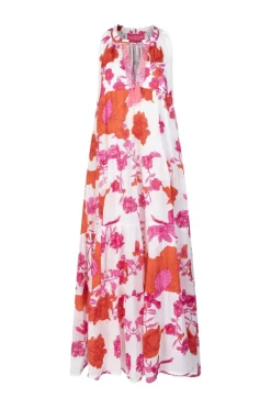 Flower Dress White Pink