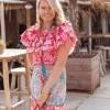 Flowers Layers Chiffon White Pink Rosa
