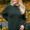 Gabella Ls Knit O-Neck Camp Scarab