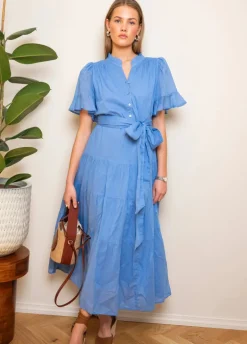 Gaia Dress Blue Voille