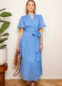 Gaia Dress Blue Voille