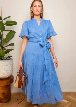 Gaia Dress Blue Voille