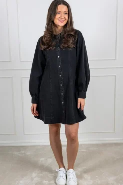 Hanne Denim Dress Black