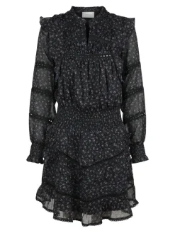 Harmoni Mini Rose Dress Black
