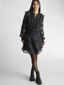 Harmoni Mini Rose Dress Black