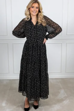 Hiko Secret Flower Dress Black
