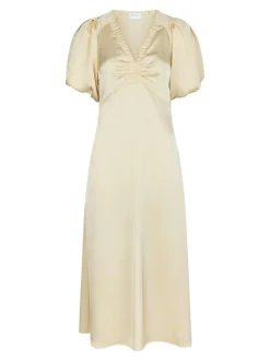 Illana Heavy Sateen Dress Light Yellow